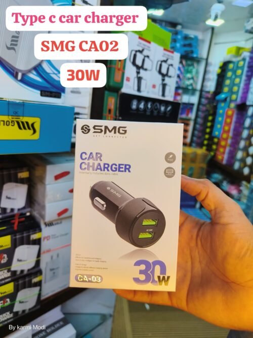 SMG CA03 30W DUAL USB PORTS TYPE C CAR CHARGER - Image 4