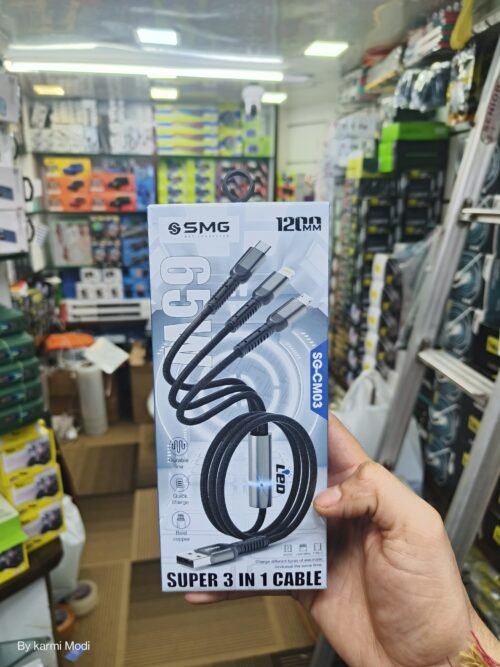 SMG CM03 65W WITH LED 3IN1 FAST DATA CABLE - Image 3