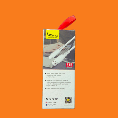 SM C05 SM GOLD 3.4A MICRO V8 DATA CABLE - Image 2