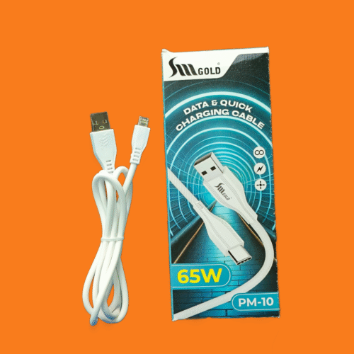 SM P10 SM GOLD 45W MICRO V8 DATA CABLE