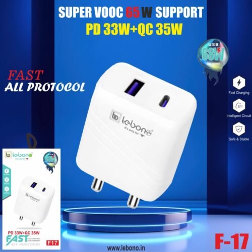 LEBON LB F17 LEBON 68W TOTALLY, USB + C PORT TYPE C MOBILE CHARGER