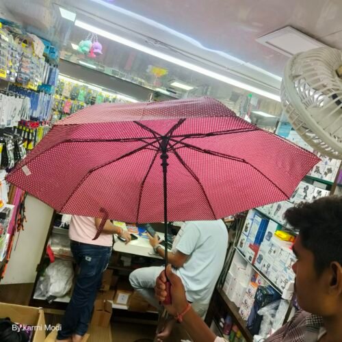 Polka Dot Foldable Umbrella  Automatic - Image 3