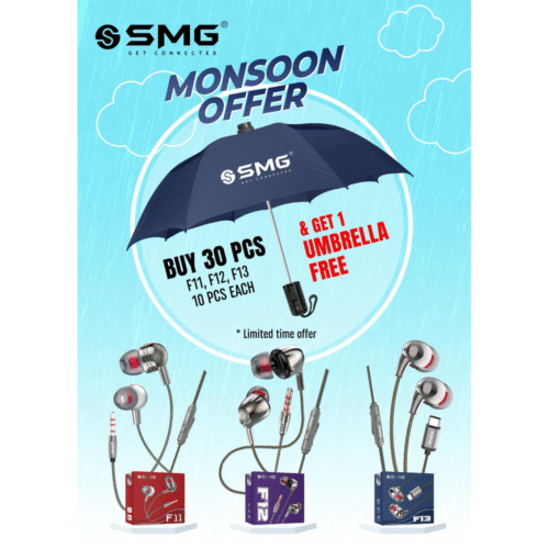 SMG F11/F12/F13 EARPHONE BUY 30 PCS GET 1 UMBRELLA FREE