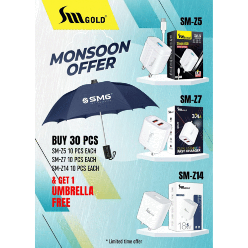 SM Z5/Z7/Z14 ANDROID MOBILE CHARGER BUY 30 PCS GET 1 UMBRELLA FREE