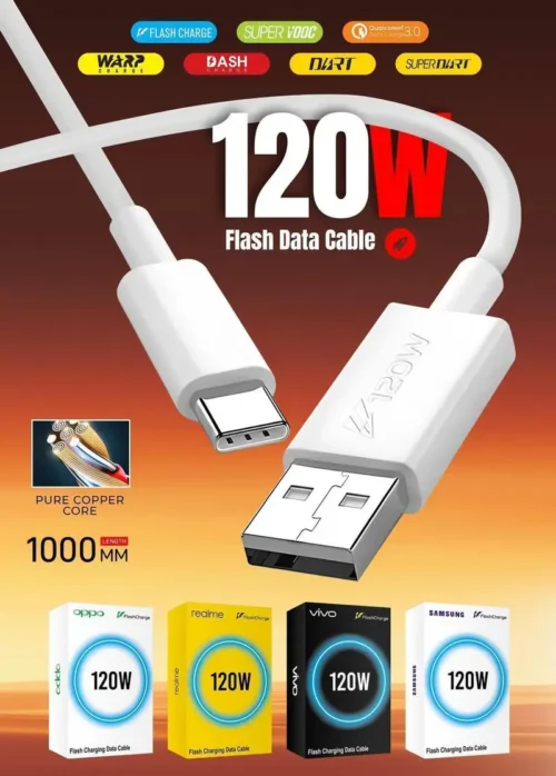 120W Flash Charging Data Cable (Type-C)