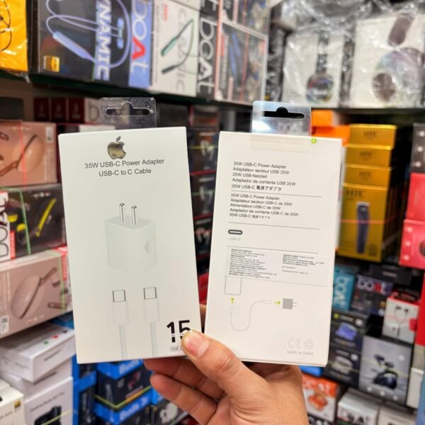 35W USB-C Power Adapter with USB-C to C Cable (for iPhone 15 Pro Max)