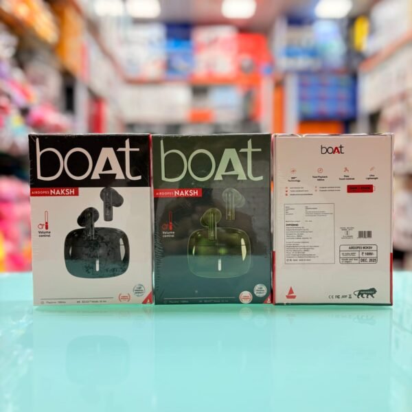Boat Naksh Wireless Bluetooth Earbuds 6 Manth Warranty